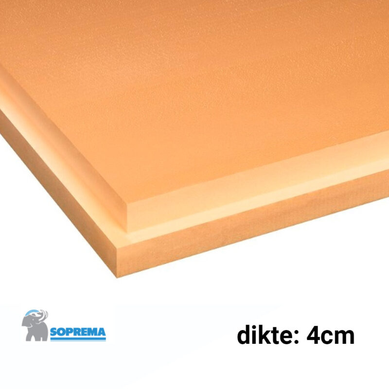 Sopra XPS SL Isolatieplaten 4cm dik 1250x600mm Rd:1.20 10pl/pak (=7,50 m²) SL Soprema